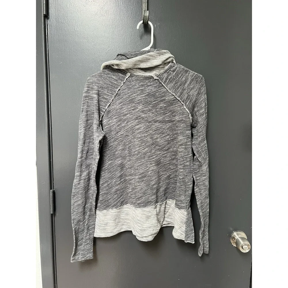 Free People Beach One Body Cowl Neck Gray Tunic Top Slouchy Lounge Cozy Layering